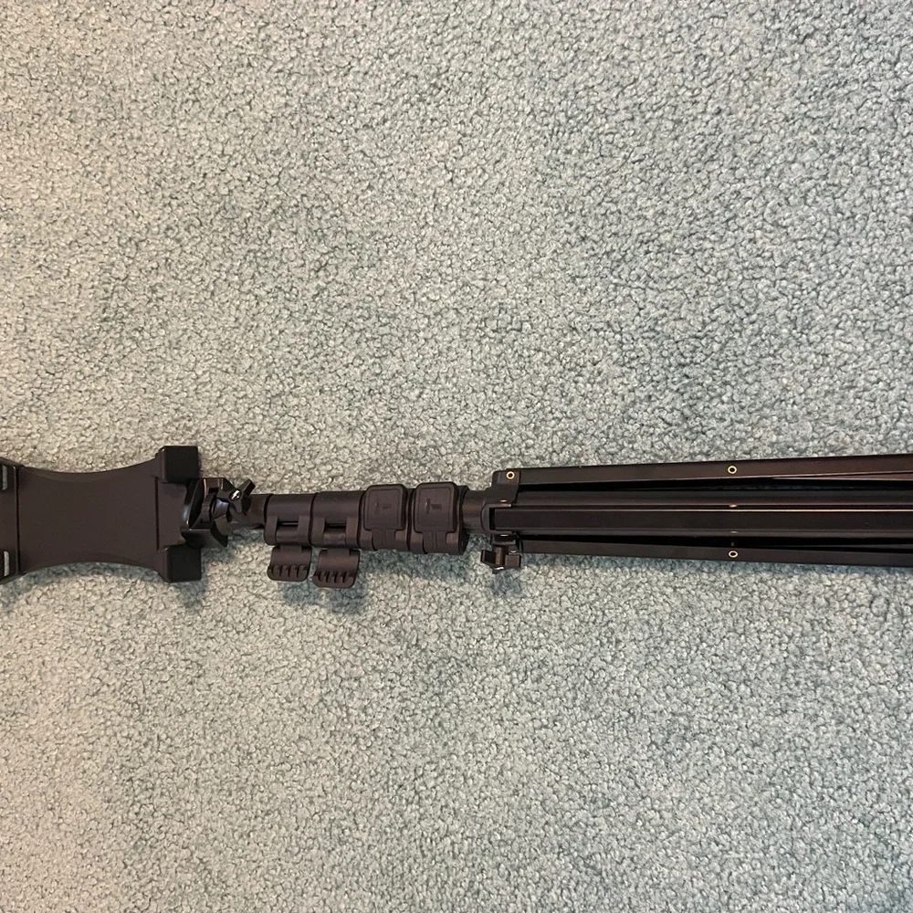 Black Camera Light Stand with Adjustable Height